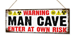 metal sign for man cave